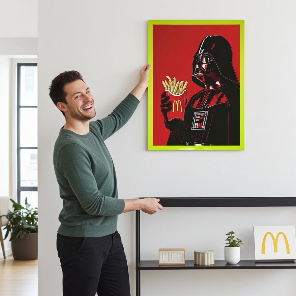 Vader French Fries Framed Poster