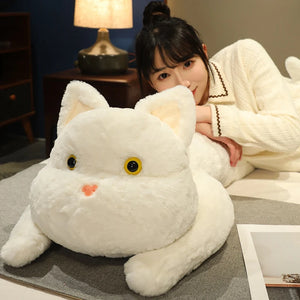 Cute Black Cat Plush Toys Funny Sleeping Animal Pillow