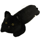 Cute Black Cat Plush Toys Funny Sleeping Animal Pillow