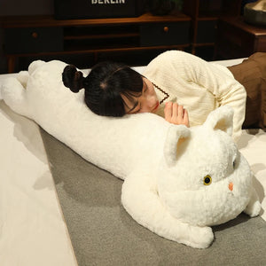Cute Black Cat Plush Toys Funny Sleeping Animal Pillow