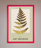 Art Bohème Leaf Foil Print