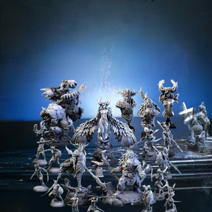 DZQ Forest Wood Elf Feathered Tree Warrior Chess Model Set